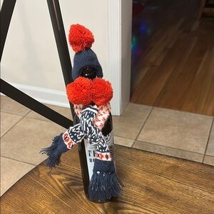 Cozy Knit Bottle Cover Set - Red and Blue